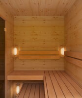 Lampenschirm / Abdeckung für Saunalicht aus Nadelholz (Eckeinbau)