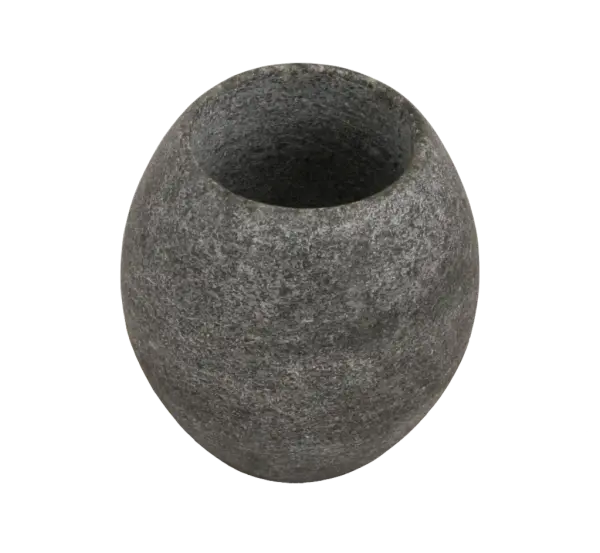 Bauchige Specksteinaufgussschale