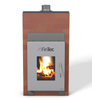 FinTec SKULT holzbeheizter Saunaofen 1. BimSchV 2. Stufe; mit oder ohne Mauerhals / Leistung 13,9 - 18,1 kW