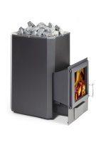 FinTec FINN holzbeheizter Saunaofen mit Mauerhals für Außenbefeuerung / Leistung 9,0 - 15,9 kW
