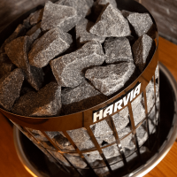 Harvia Saunaofen Cilindro Black Steel 9,0 kW Integrierte Steuerung