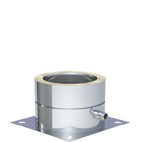 Grundplatte für Sockelmontage mit 1/2 Nippel“