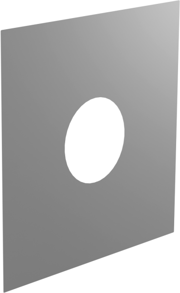 Wand-/ Deckenblende einteilig 0°