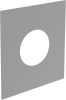 Deckenblende 0-65°, einteilig in VA D150