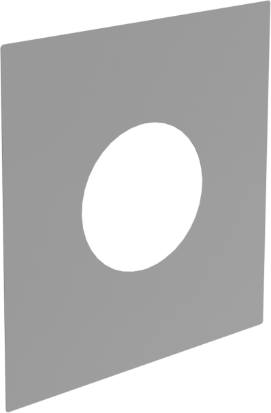 Deckenblende 0-65°, einteilig in VA D250