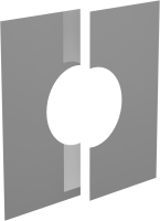 Wand-/ Deckenblende zweiteilig 0°