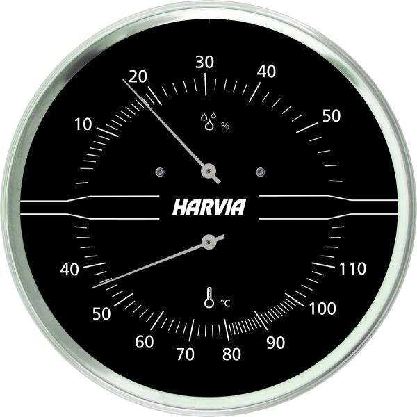 Thermo-Hygrometer - schwarz 160 mm
