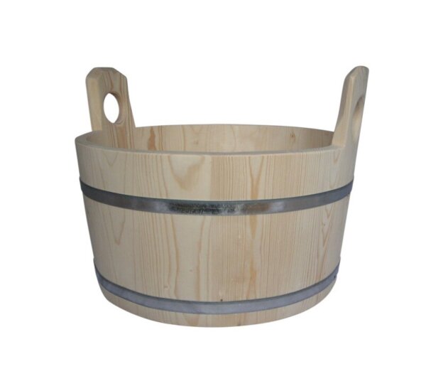 Finnischer Saunakübel mit Holz-Griff 30 l