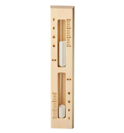 Sanduhr mit weißem Sand – hell (Espe)